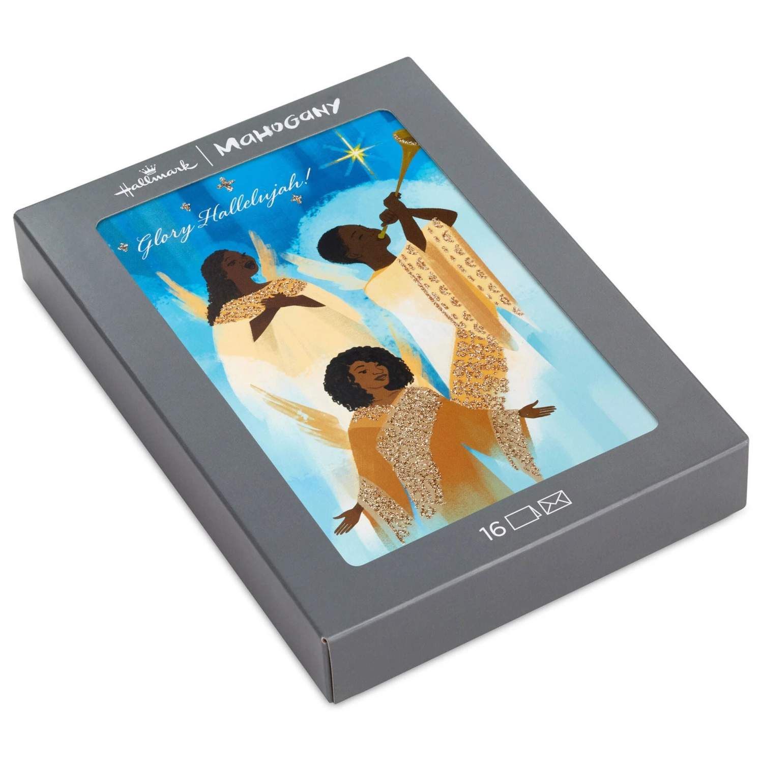 Hallmark Herald Angels Boxed Christmas Cards, Pack Of 16 1 Hallmark Herald Angels Boxed Christmas Cards, Pack Of 16
