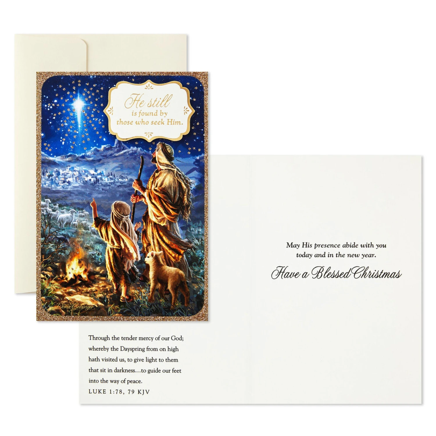 Hallmark Shepherds With Star Of Bethlehem Religious Boxed Christmas Cards, Pack Of 12 2 Hallmark Shepherds With Star Of Bethlehem Religious Boxed Christmas Cards, Pack Of 12 - Image 2