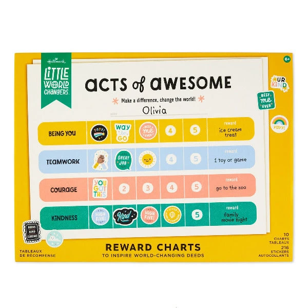 Hallmark Little World Changers™ Acts Of Awesome Reward Charts 1 Hallmark Little World Changers™ Acts Of Awesome Reward Charts