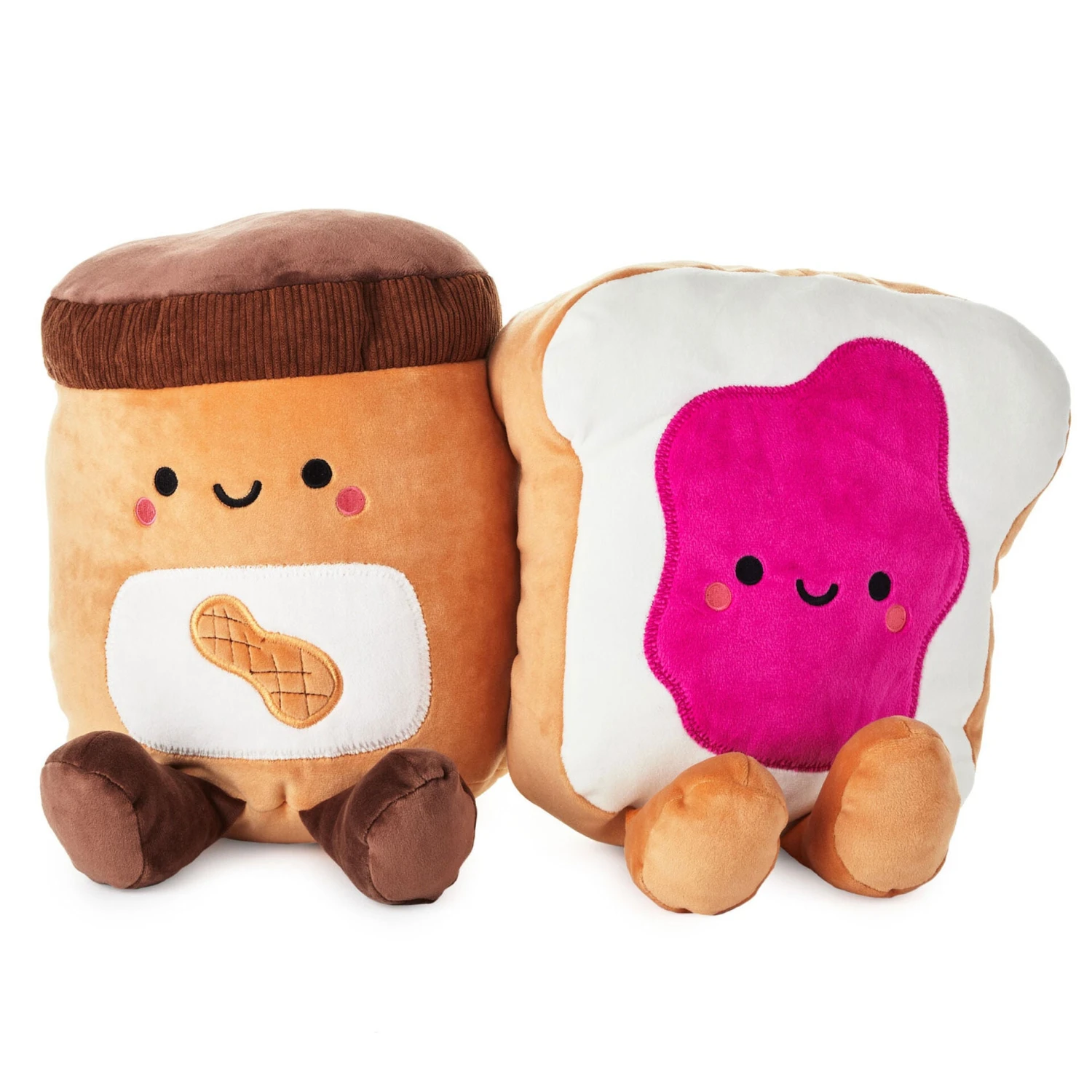 Hallmark Large Better Together Peanut Butter And Jelly Magnetic Plush, 12" 1 Hallmark Large Better Together Peanut Butter And Jelly Magnetic Plush, 12"