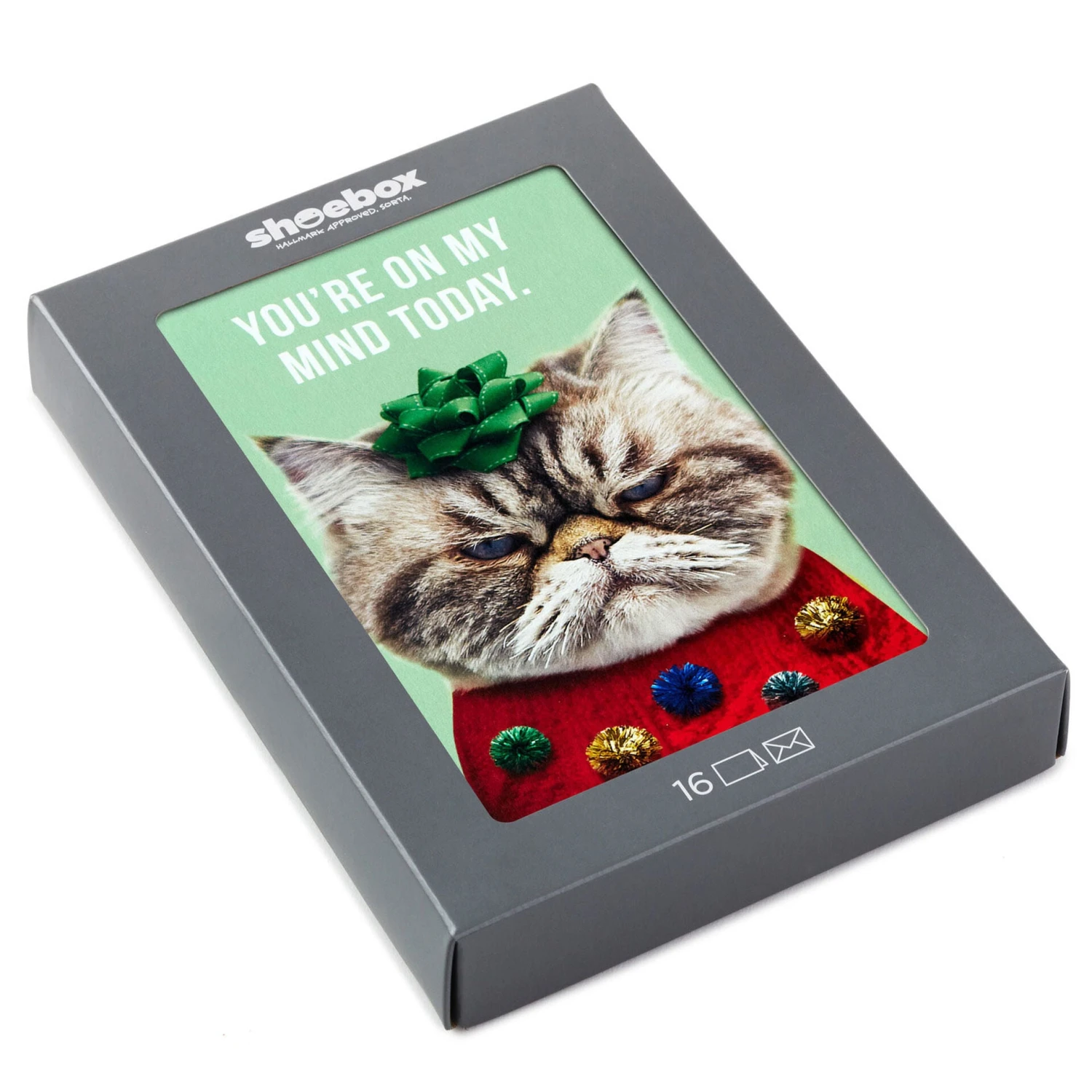 Hallmark Kevin The Cat In Holiday Sweater Boxed Christmas Cards, Pack Of 16 1 Hallmark Kevin The Cat In Holiday Sweater Boxed Christmas Cards, Pack Of 16
