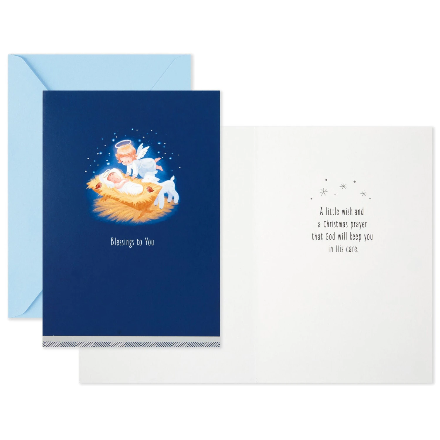 Hallmark Little Angel And Baby Jesus Boxed Christmas Cards, Pack Of 16 2 Hallmark Little Angel And Baby Jesus Boxed Christmas Cards, Pack Of 16 - Image 2