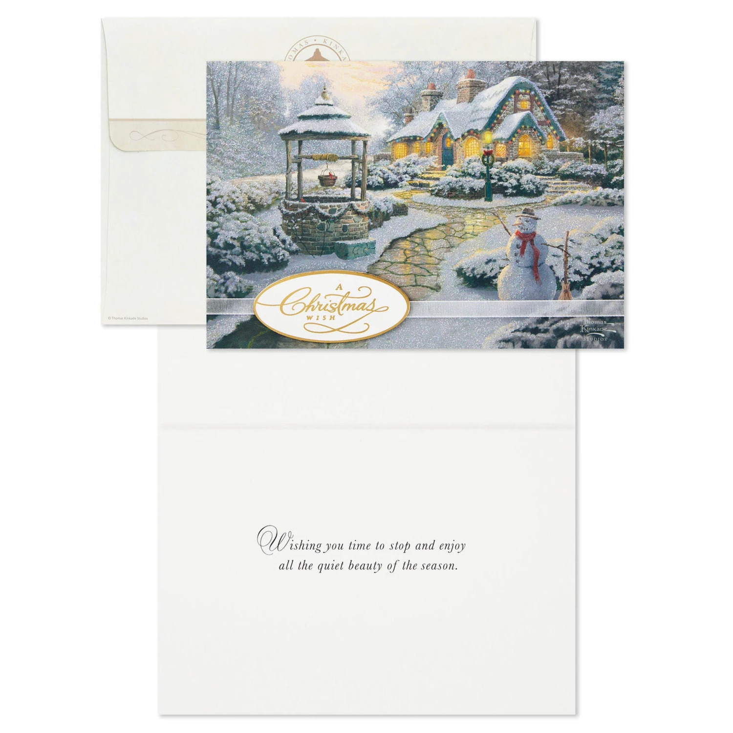 Hallmark Thomas Kinkade Quiet Beauty Boxed Christmas Cards, Pack Of 12 2 Hallmark Thomas Kinkade Quiet Beauty Boxed Christmas Cards, Pack Of 12 - Image 2