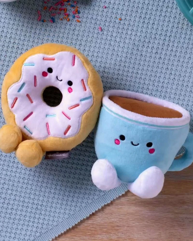 Hallmark Better Together Donut And Coffee Magnetic Plush 3 Hallmark Better Together Donut And Coffee Magnetic Plush - Image 3
