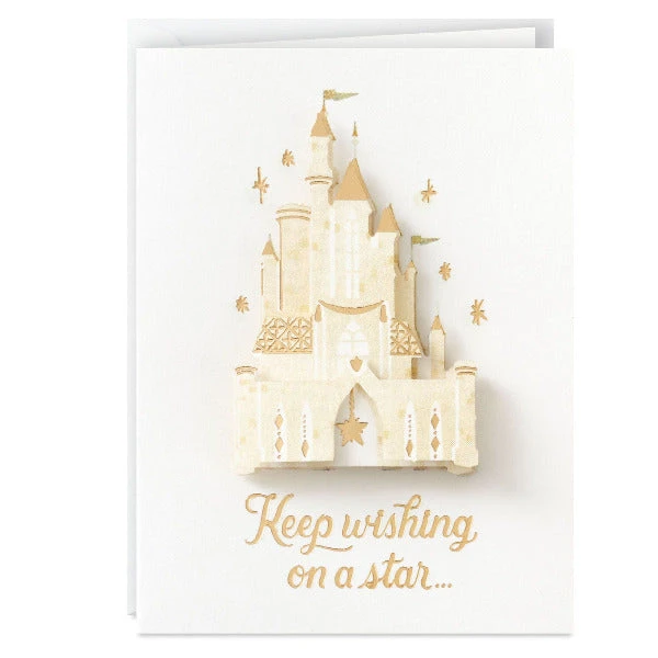 Hallmark 3.25" Mini Disney Princess Castle Wishing On A Star Card 2 Hallmark 3.25" Mini Disney Princess Castle Wishing On A Star Card - Image 2
