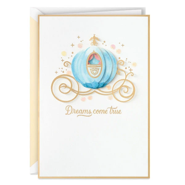 Hallmark Disney Princess Cinderella Carriage Dreams Come True Blank Card 1 Hallmark Disney Princess Cinderella Carriage Dreams Come True Blank Card