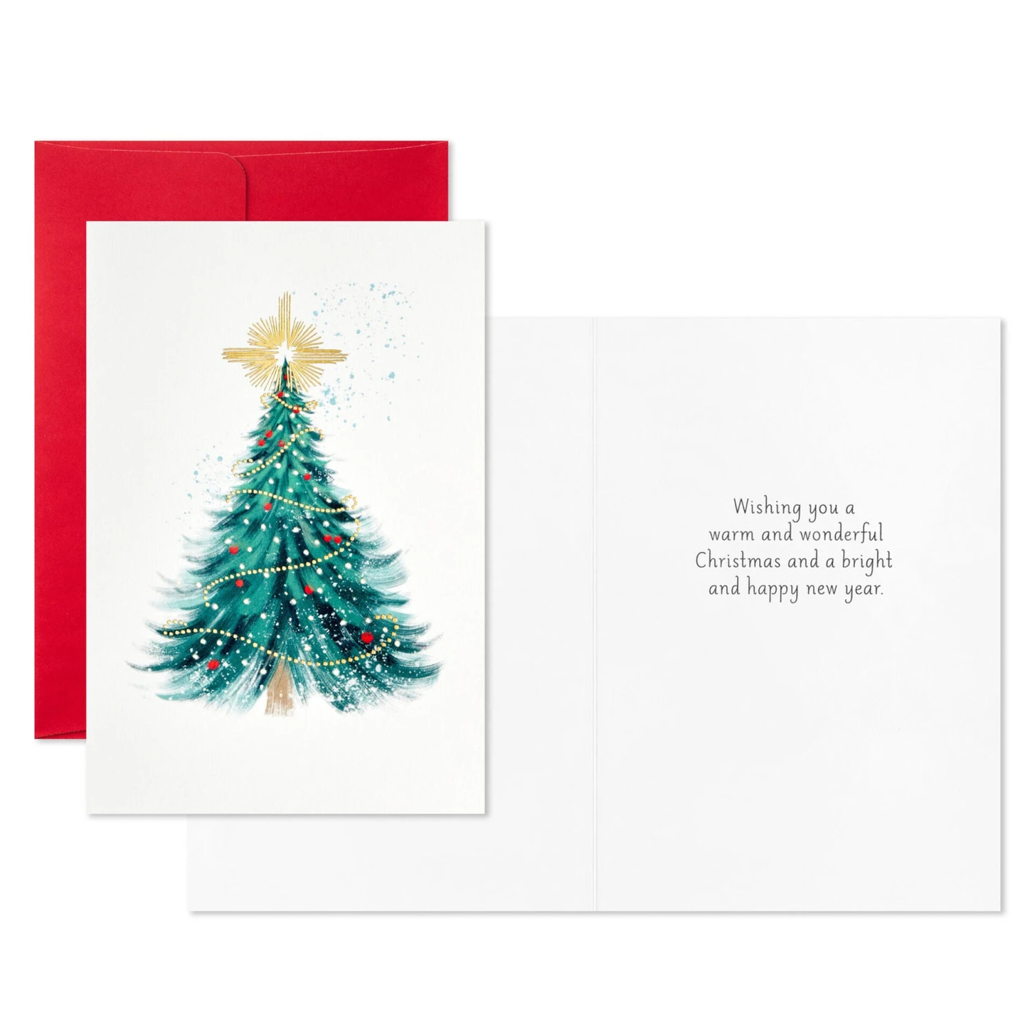 Hallmark Elegant Evergreen With Star Packaged Christmas Cards, Set Of 5 2 Hallmark Elegant Evergreen With Star Packaged Christmas Cards, Set Of 5 - Image 2