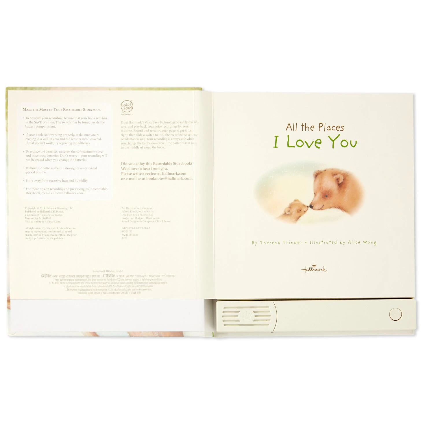 Hallmark All The Places I Love You Recordable Storybook With Music 2 Hallmark All The Places I Love You Recordable Storybook With Music - Image 2