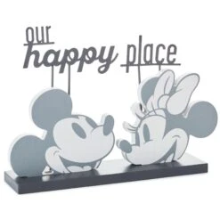 Hallmark Disney Mickey And Minnie Our Happy Place Quote Sign