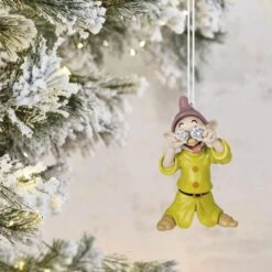 Hallmark Disney Snow White And The Seven Dwarfs Diamond Eyes Dopey Metal Ornament