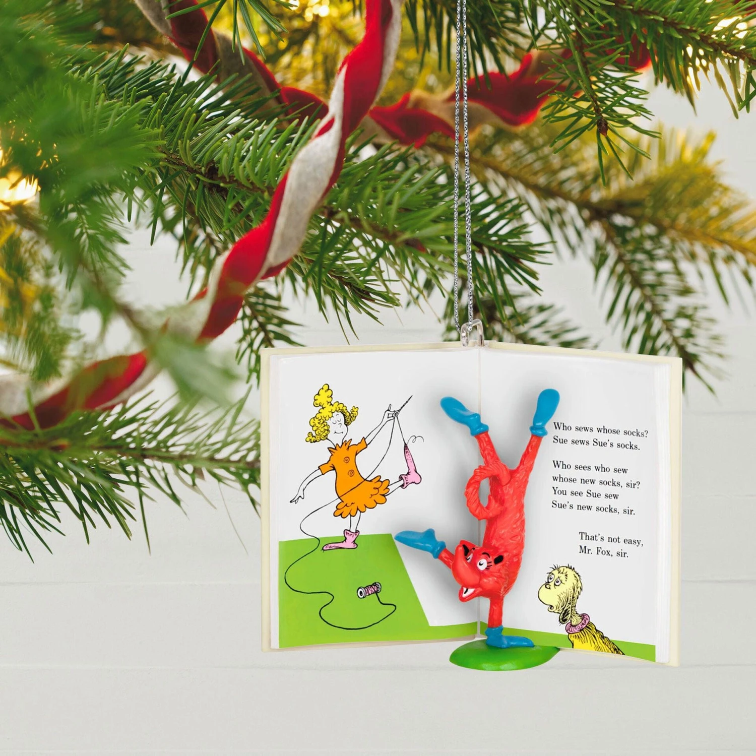 Hallmark Dr. Seuss's Fox In Socks™ Who Sews Whose Socks? Ornament 5 Hallmark Dr. Seuss's Fox In Socks™ Who Sews Whose Socks? Ornament - Image 5