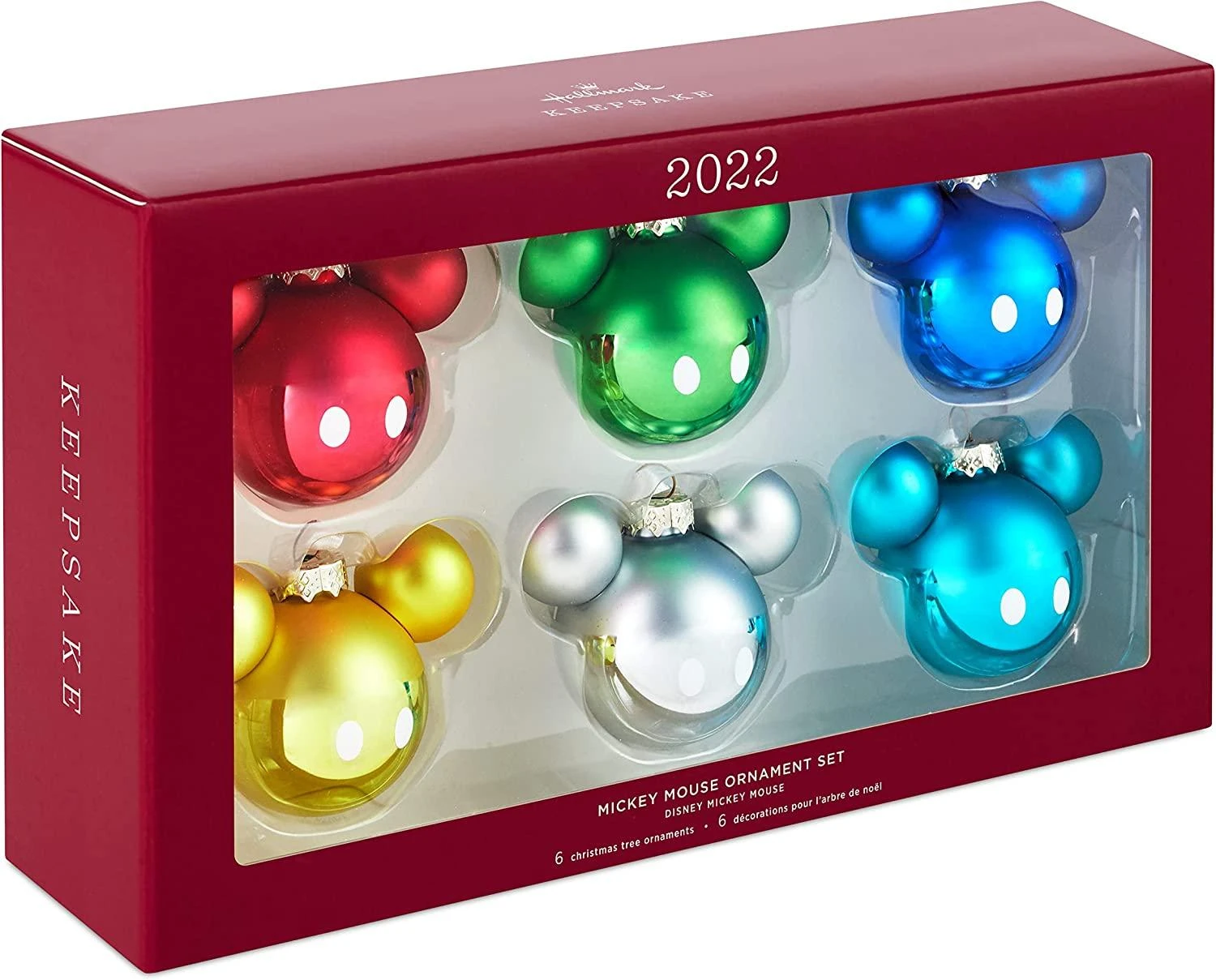 Hallmark Keepsake Glass Christmas Ornaments, Disney Mickey Mouse 1 Hallmark Keepsake Glass Christmas Ornaments, Disney Mickey Mouse