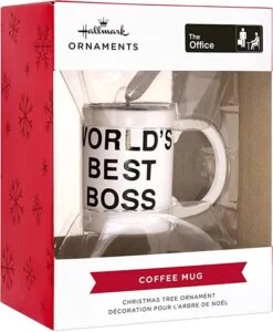 Hallmark The Office World's Best Boss Coffee Mug Christmas Ornament