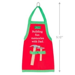 Hallmark Memories With Dad Tool Apron 2022 Fabric Ornament