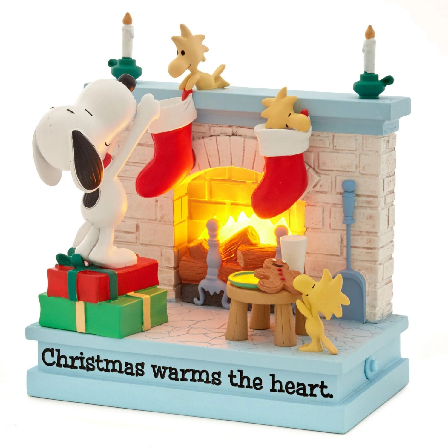 Hallmark Peanuts® Snoopy And Woodstock Christmas Warms The Heart Figurine With Light, 5.25" 2 Hallmark Peanuts® Snoopy And Woodstock Christmas Warms The Heart Figurine With Light, 5.25" - Image 2