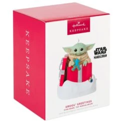 Hallmark Star Wars: The Mandalorian™ Grogu™ Greetings Ornament With Sound And Motion -Hallmark star wars the mandaloriantm grogutm greetings ornament with sound and motion 3 33074594283704